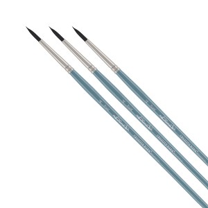 Mimik Professional Watercolor Brushes -Assorted - Synthetic Squirrel Hair - Natural Bristle Artist Brushes for Watercolors, Gouache & Acrylics - - 1 of 4