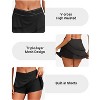 FIONECA Women High Waisted Swim Skirt ¡ª V Cut Layer Ruffle Crossover Skorts Swimsuit Bathing Suit Bottoms with Shorts - 3 of 4