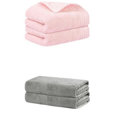 REGALWOVEN Cotton Absorbent Soft Bath Hand Cloths Towels 2 Piece Sets