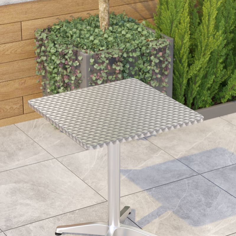 Emma and Oliver 23.5" Square Aluminum Indoor-Outdoor Table, 4 of 9