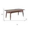 HomeRoots 78" Espresso Solid Wood Dining Table - 3 of 4