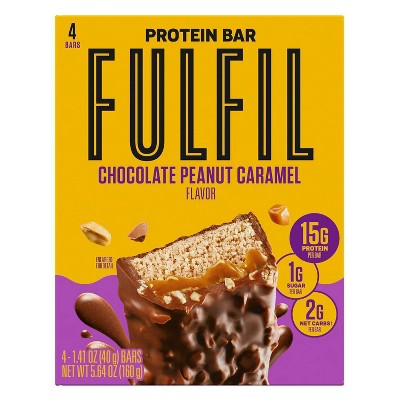 Fulfil Chocolate Peanut Caramel Snack Bars - 4oz