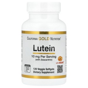 California Gold Nutrition Lutein with Zeaxanthin from Marigold Extract, 10 mg, 120 Veggie Softgels - 1 of 4