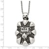 Black Bow Jewelry Mens Stainless Steel XL Open Back Tiger and Skull Necklace, 20 Inch - 4 of 4