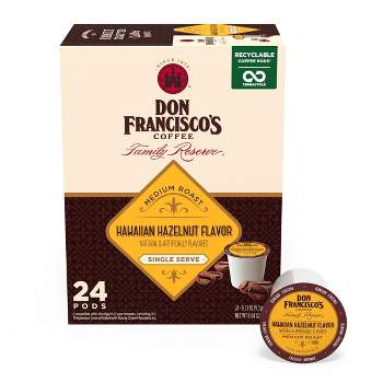 Don Francisco's Hawaiian Hazelnut Medium Roast Coffee - Single Serve Pods - 24ct