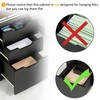 Anybear 3 Drawer Black Mobile File Cabinet, Rolling Printer Stand - 3 of 4