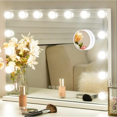 NicBex Makeup Vanity Mirror with Lights, Hollywood Makeup Mirror with Dimmable 15 LED Lights