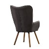 Vynxaria Doarnin Contemporary Silky Velvet Tufted Accent Chair with Solid Wood Frame - 4 of 4