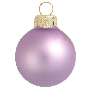 Northlight 8ct Matte Glass Ball Christmas Ornament Set 3.25" - Soft Lavender Purple