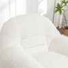 LIVAREEmlen Comfy Bean Bag Sofa with Back Support and Footstool,Faux Fur Bean Bag Chair,Stuffed Floor Sofa for Living Room,Bedroom,Apartment - 3 of 4