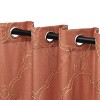 Embroidered Moroccan Trellis Semi-Sheer Grommet Curtain Panel Set by Blue Nile Mills - image 2 of 4