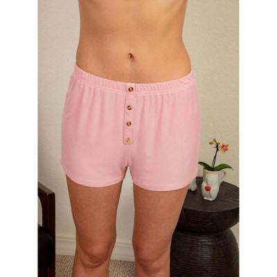 Women's Ribbed Bamboo Shorts - Aspen Dream