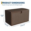 OZONY 130 Gallon Deck Box – Outdoor Waterproof Storage Box, Lockable Resin Faux Wood, Patio Storage for Cushions & Garden Tools - 2 of 4