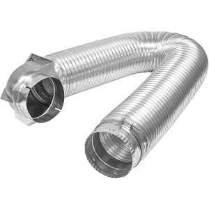 Builder's Best SAF-T Metal Single Elbow Dryer Vent Duct Kit, Transition Duct with 4-Inch Diameter and 8-Feet Length, Designed for 90-Degree Turns - 1 of 4