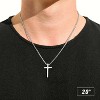 Cross Necklace For Men, Silver Black Gold Plain Cross Pendant With Adjustable Box Chain 16-30 Inch - 2 of 4