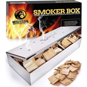 Mountain Grillers Smoker Box for Wood Chips Use a Gas or Charcoal BBQ Grill - 1 of 4