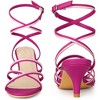 Perphy Women's Strappy Open-Toe Contrasting Color Kitten Heels Sandals - 2 of 4