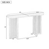 NicBex Farmhouse Console Table with Rattan Cross Legs,Narrow Solid Wood Entryway Table for Living Room,Hallway,Entryway - 4 of 4