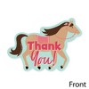 Big Dot of Happiness Run Wild Horses - Shaped Thank You Cards - Pony Birthday Party Thank You Note Cards with Envelopes - Set of 12 - 3 of 4