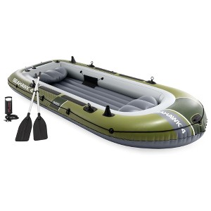 ディスプラウト　Exstan ebh-64UL INTEX 66334EP Seahawk 4 Inflatable Boat Set with 54