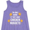Girls' - Instant Message - Only Going if They Have Chicken Nuggets Graphic Sleeveless Aline Dress - 2 of 4