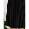 INSPIRE CHIC Women's Pleated Dress Contrast Color Short Sleeve Casual Work A-Line Dresses - 4 of 4