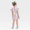 Toddler Girls' 2pc Bluey Strawberry Top & Skort Set - Ivory - 2 of 4