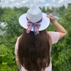 Karen Keith Women's Toyo Braid Straw Sun Hat with Chiffon Hatband - 4 of 4