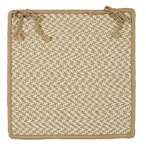 Colonial Mills Outdoor Houndstooth Tweed - Cuban Sand Chair Pad (single) - 1 of 1