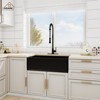 CASAINC 30'' Rectangular Single Bowl Fireclay Farmhouse Apron Kitchen Sink with Pulldown Faucet, Matte Black - 3 of 4