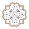 Wood Scroll Carved Beading Wall Decor with Metal Accents - Olivia & May: Farmhouse Style, Indoor Use - image 2 of 4