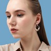 SOHI Women's Pink Circular Drop Earrings - 3 of 3