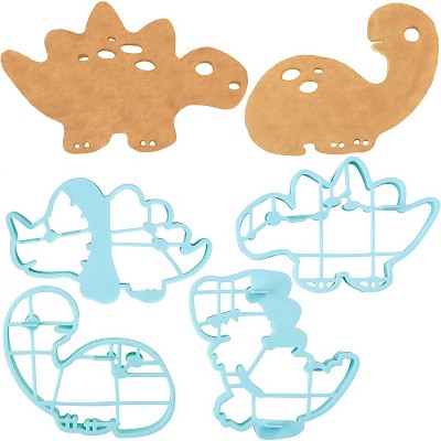 Waffle Wow Pancake and Egg Molds - Dinosaur - 4 Pack, Reusable Silicone Pan Cake Non Stick Shaper Cooking Rings - Gift for Kids & Dinosaur Lovers