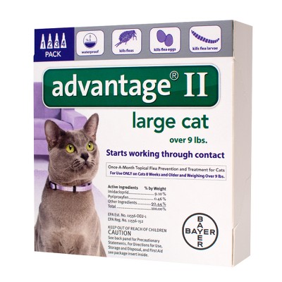 Bayer Advantage II Topical Flea Prevention and Treatment - Large Cats - 4pk