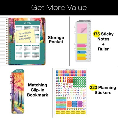 Global Printed Products Hardcover AY 2025-2026 Fashion Planner - 8.5"x11" (Rainbow Trail)