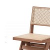 18" Velentina Dining Chair Rattan and Natural Finish - Acme Furniture: Linen Upholstery, Curved Back - 3 of 4