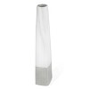 HomeRoots 32" White Faceted Geometric Tapered Ceramic Floor Vase - 4 of 4