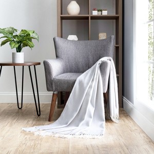 Soft Herringbone Throw Blanket With Fringe 50" X 60" - Becky Cameron - 1 of 4