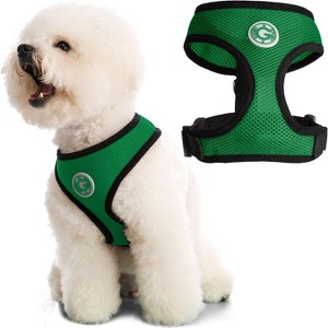 Gooby Soft Mesh Harness, Small Dog Harness with Breathable Mesh, Hunter Green, Small - 1 of 1