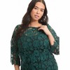 June + Vie by Roaman's Women's Plus Size Allover Lace Top - 4 of 4