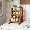Costway 4-Tier Wood Small Flowerpot Holder Plant Stand for Multiple Succulents Patio - 4 of 4