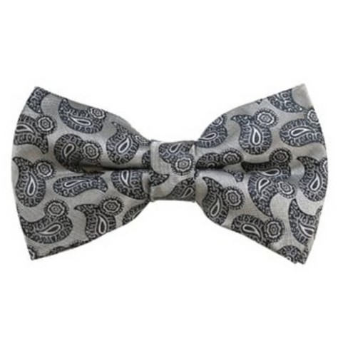 Vintage Red Paisley Polyester Pre-Tied Bow Tie, In stock!