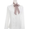 Elerevyo Women's Gilding Metallic Shiny Star Chiffon Skinny Long Ribbon Scarves Hair Band Neck Scarf Neckerchief - 2 of 4