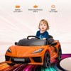 Kids Ride on Car, Licensed Corvette Battery Powered Car, 12V Toddles Electric Sports Car Toy with Remote Control - 2 of 4