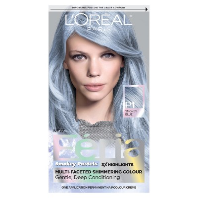L'Oreal Paris Feria Smokey Pastels - P1 Smokey Blue - 6.8oz