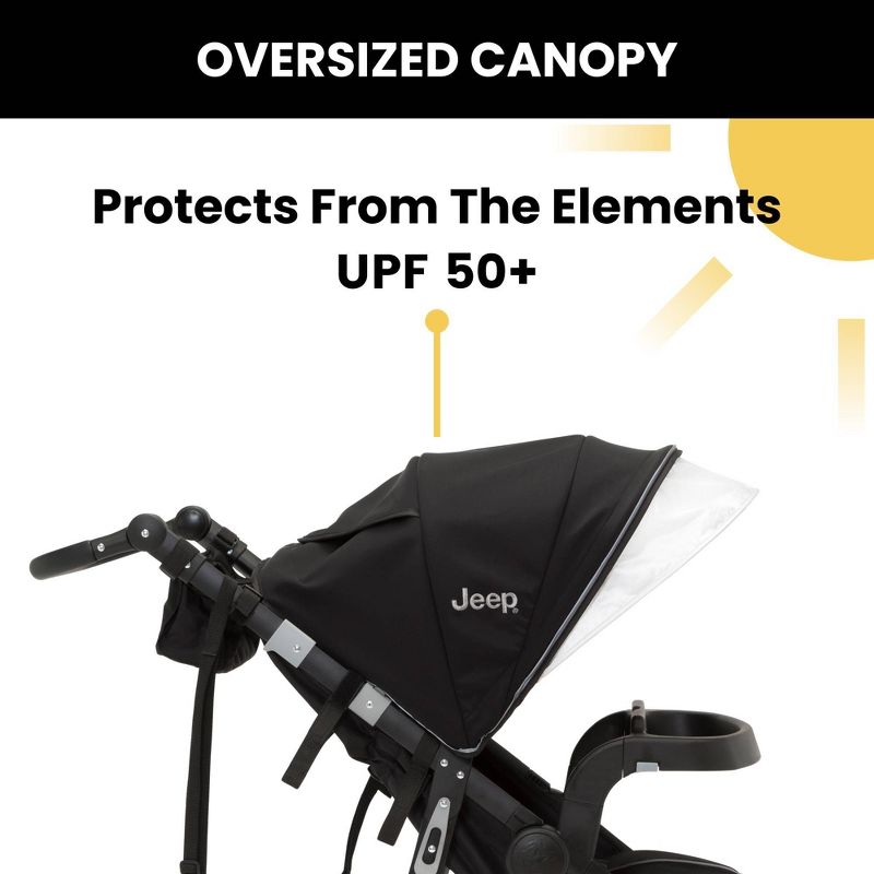 Jeep Hydro Sport Plus Jogger by Delta Children - Includes Car Seat Adapter - Black, 6 of 18