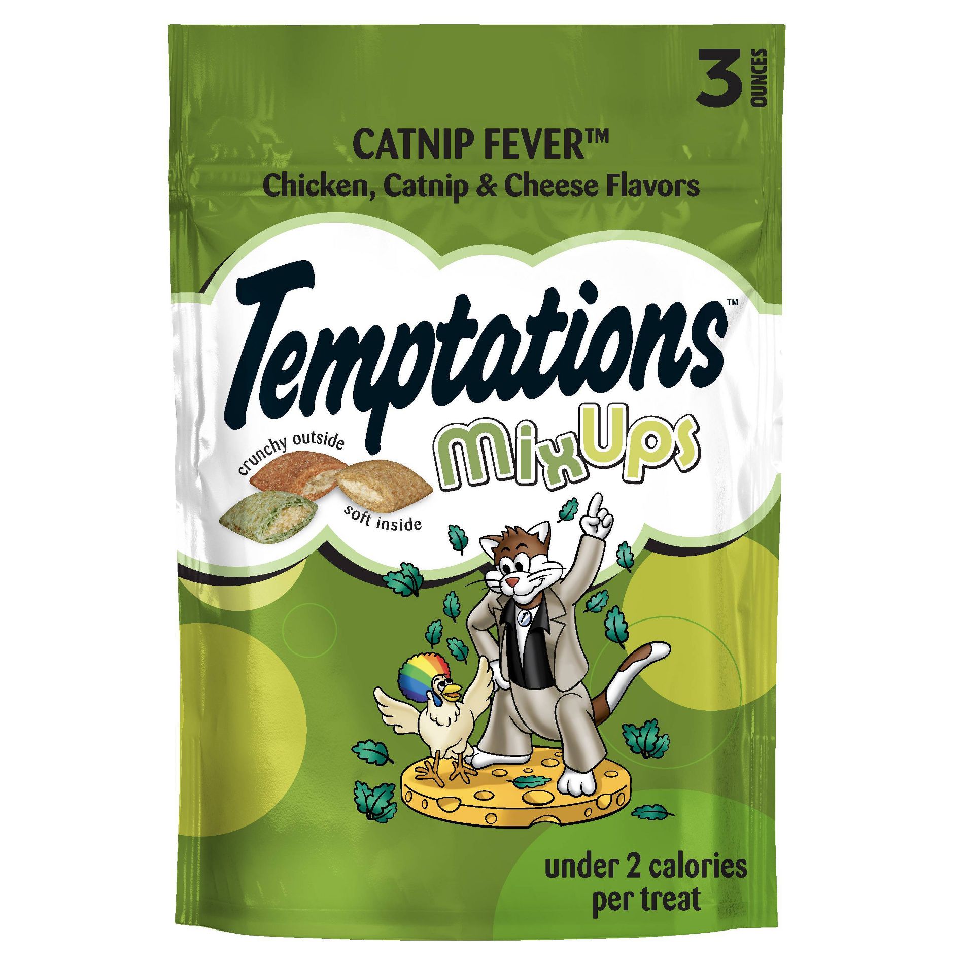 Temptations Cheese, Chicken and Catnip Flavor Mix-Ups Crunchy Treats Cat Treats