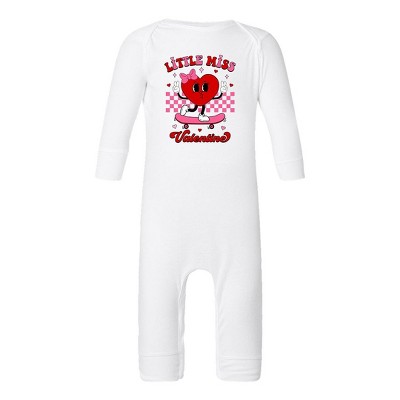 The Juniper Shop Little Miss Valentine Skateboard Baby Romper