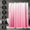 Americanflat 71x74 Pink Ombre Shower Curtain - 100% Polyester Curtain - Water-Resistant with Metal Grommets and 12 Rings - Gradient Shower Curtains - 4 of 4