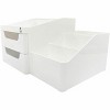 Business Source - Multi-Grid Desktop Organizer - 7 Compartments - 2 Drawers - ABS Plastic - White - 5.7 in. x 10.7 in. x 7.6 in. - 1 Each - 2 of 3